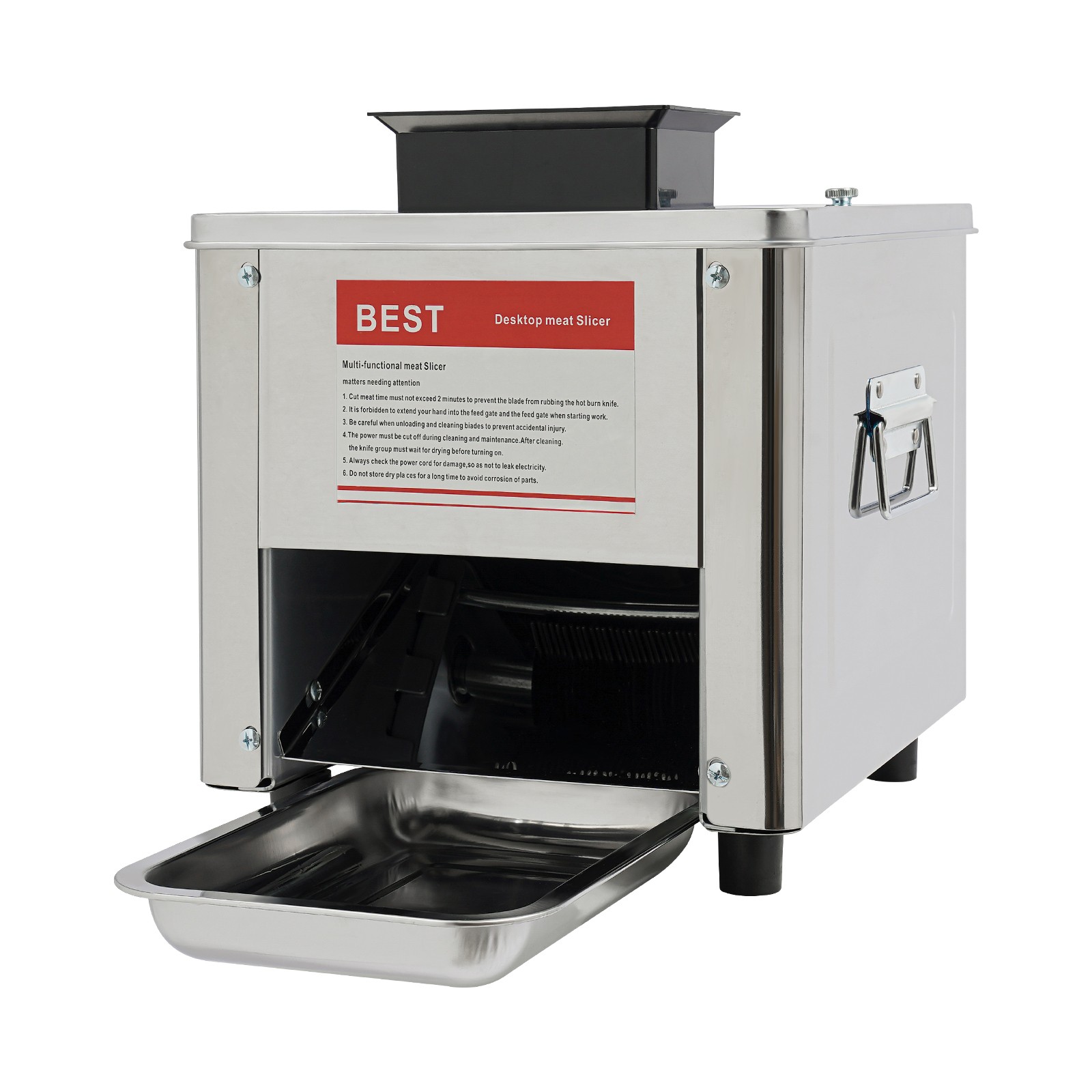 850W 110v Meat Cutter Slicer 150kg/h Output Meat Cutting Machine Stainless Steel