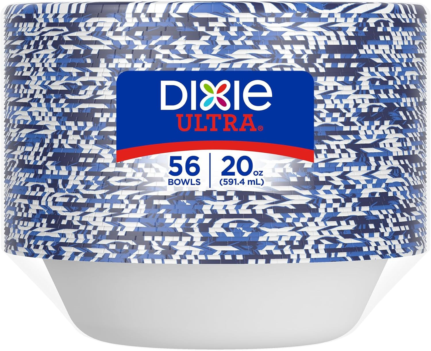, Large Paper Bowls, 20 Oz, 56 Count, Microwave Safe, Compostable, Disposable Bo