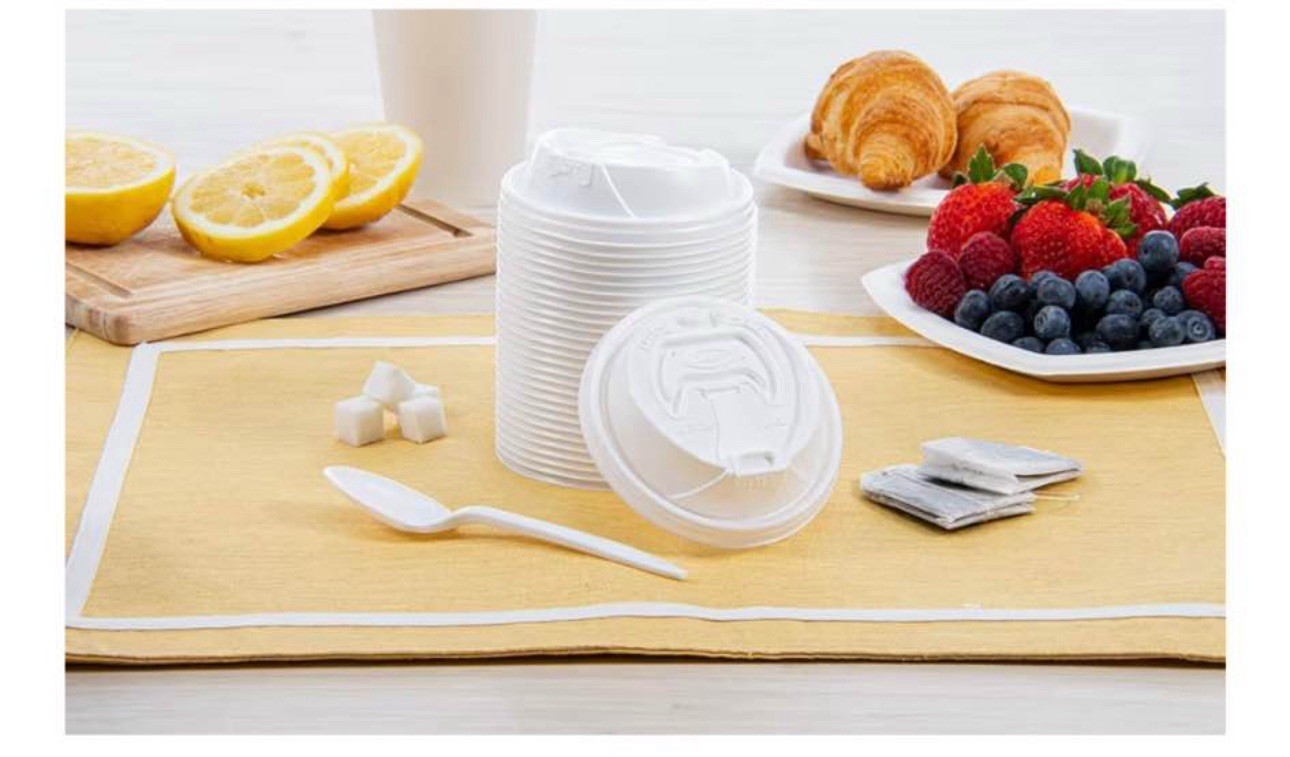 Dart 16RCL Optima Reclosable Sip‑Through Lid 12–24 oz Foam Cups White 1,000/Case
