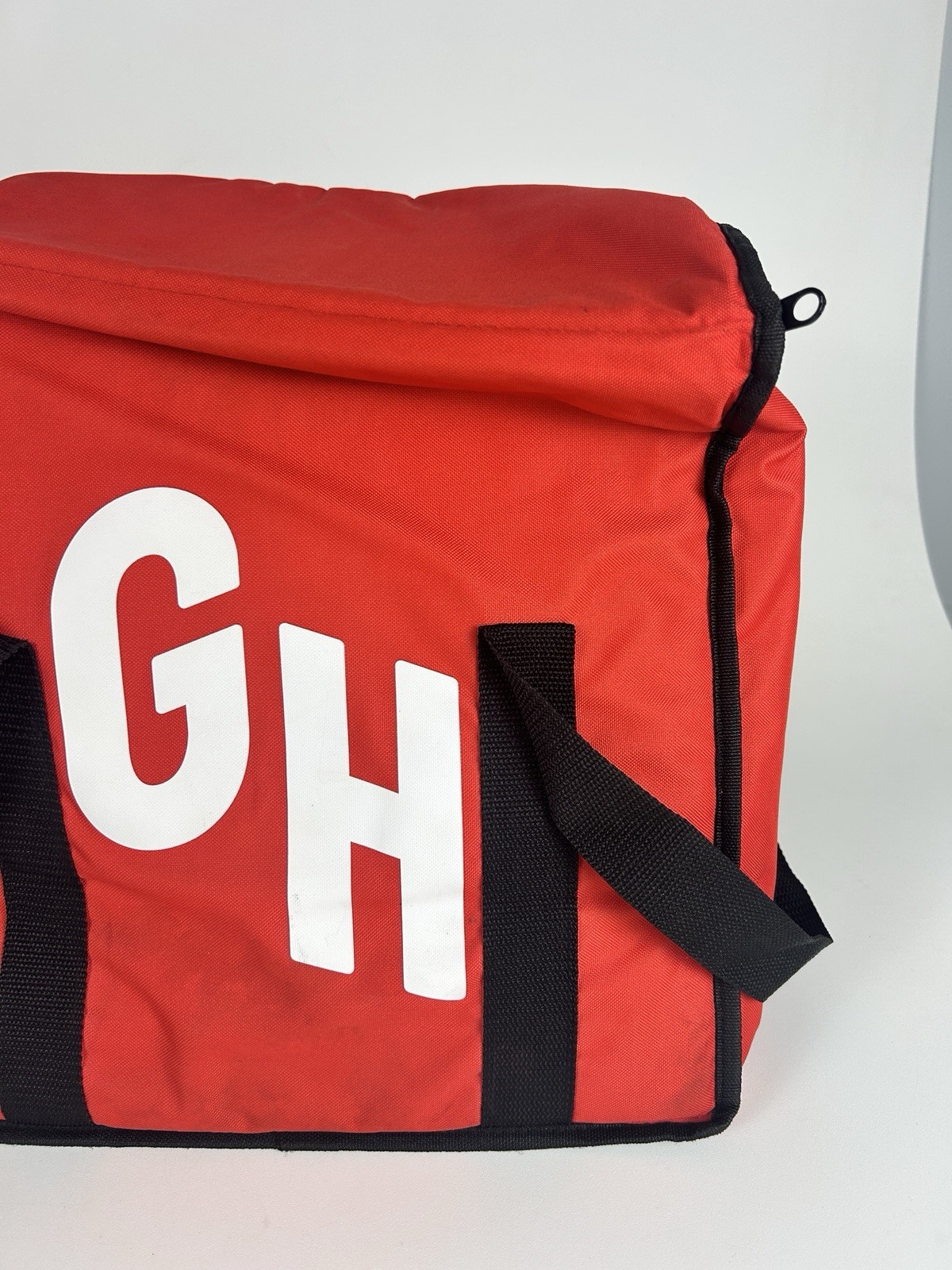 Grubhub 15x15x10 Red Thermal Insulated Hot Cold Food Delivery Tote Bag/Backpack