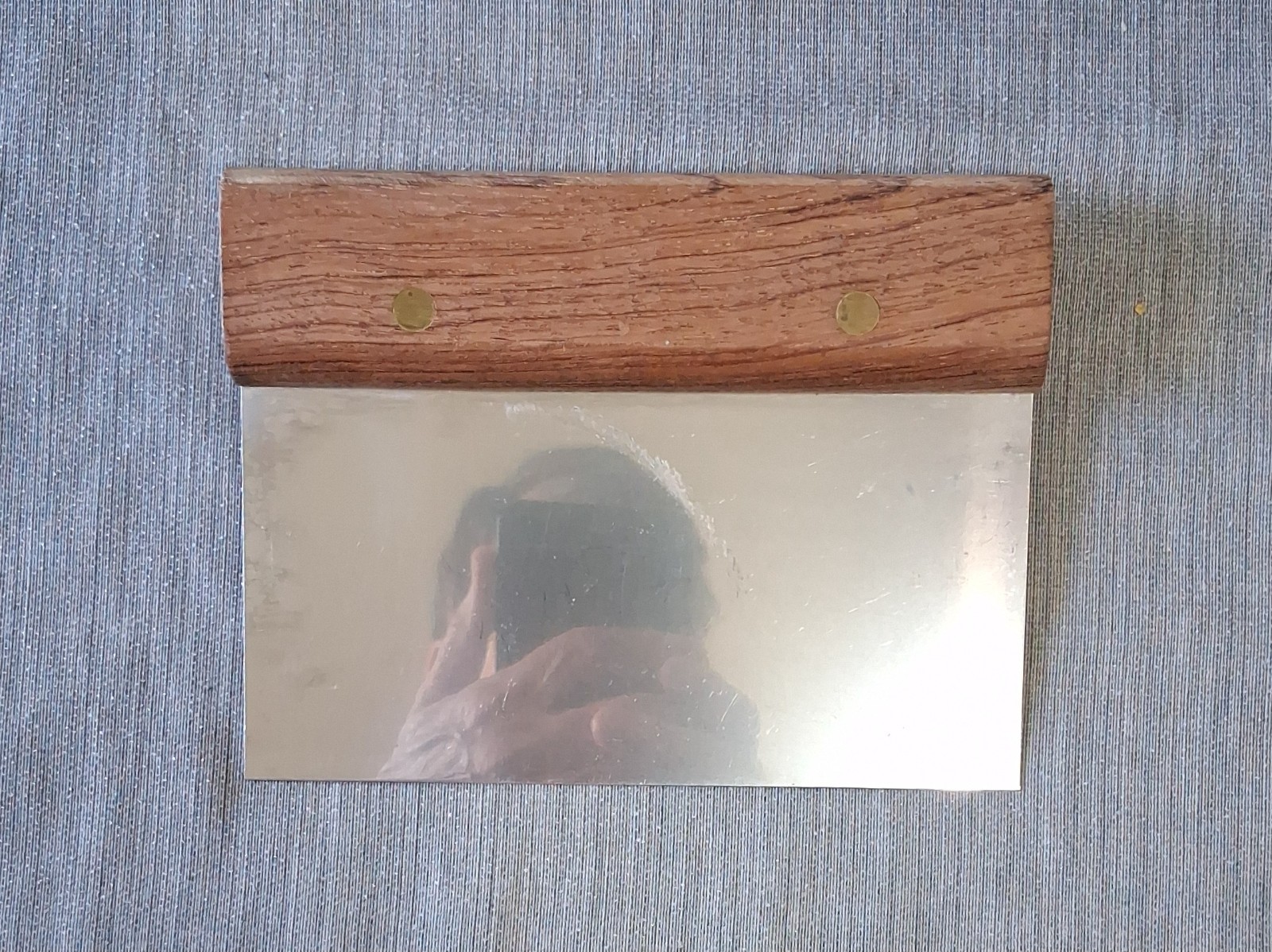 Vintage Dexter USA S496 Wood Handle Dough Cutter/Workshop Bench Scraper 6″X3″