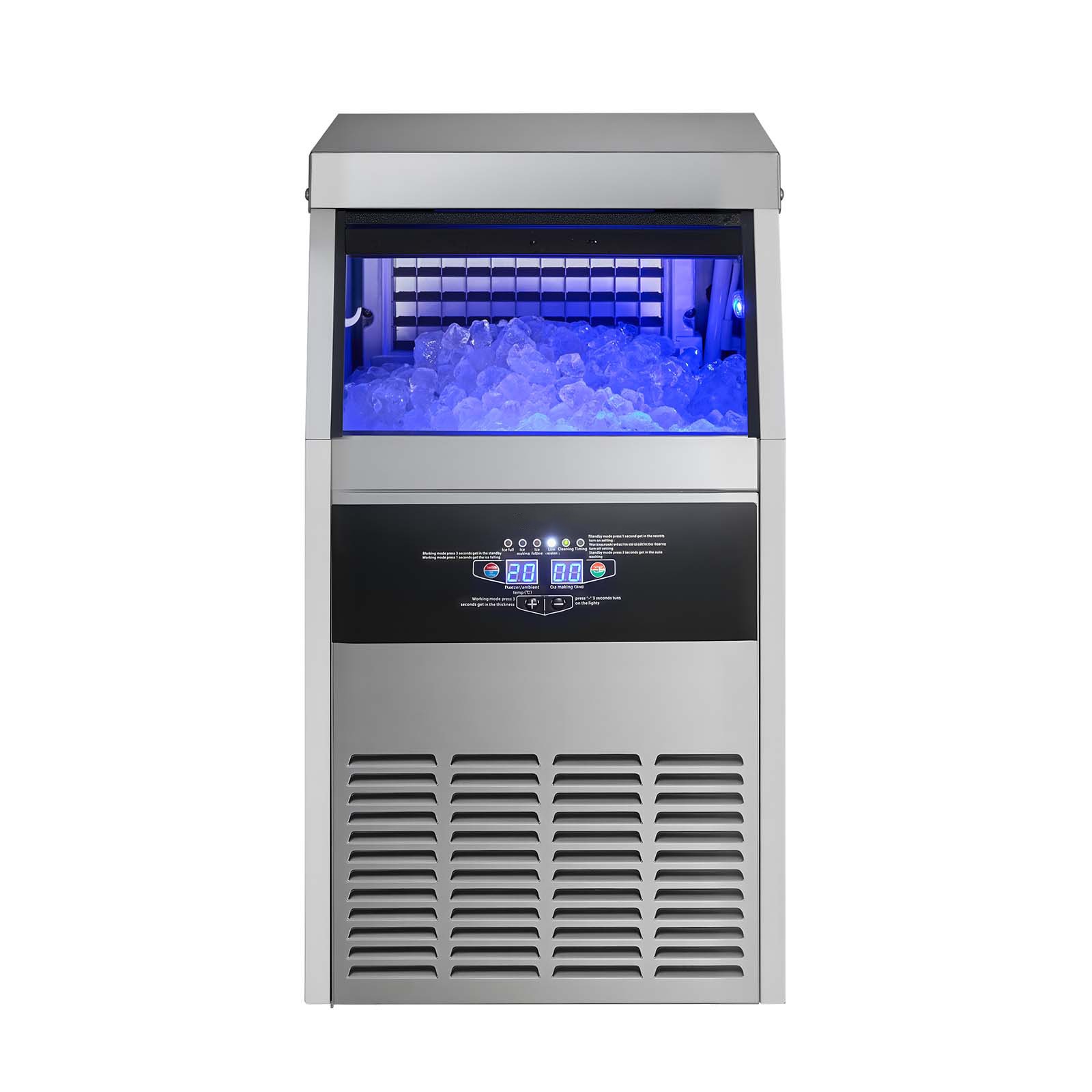 Uimoso 160lbs/24H Commercial Ice Maker Built-in Bar Restaurant Ice Cube Machine