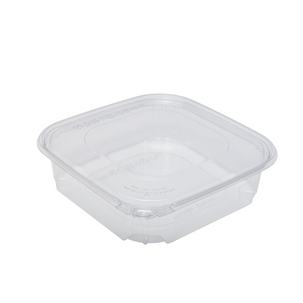 Karart 48oz PET Tamper Resistant Deli Container with Flat Lid – 120 sets