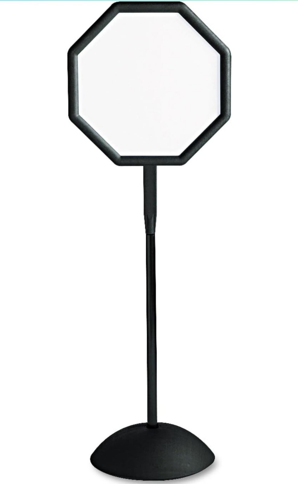 SAF4118BL – Safco Write Way Dual-sided Directional SignBlack Octagon Shape