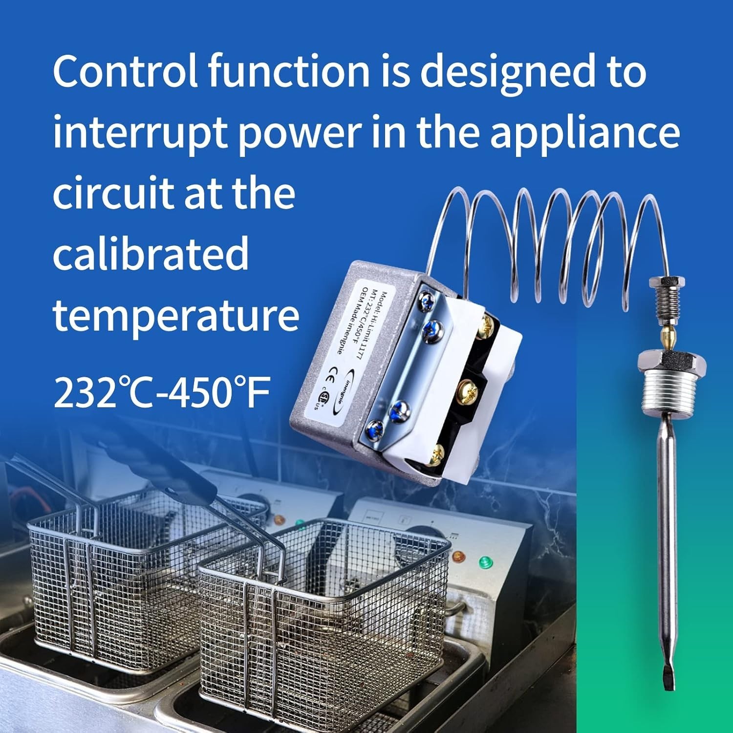 Deep Fryer High Limit Switch Safety Thermostat