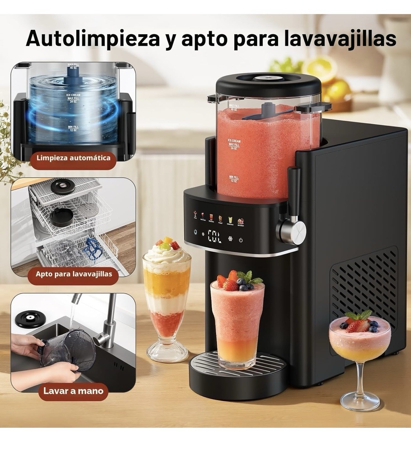 Frozen Drink & Slush Machine Slushie SCM-1G, 1 Bowl 40 oz Standard Pourover