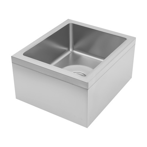 18x19In 304 Stainless Steel Commercial Kitchen Sink Utility Sink Single Bowl