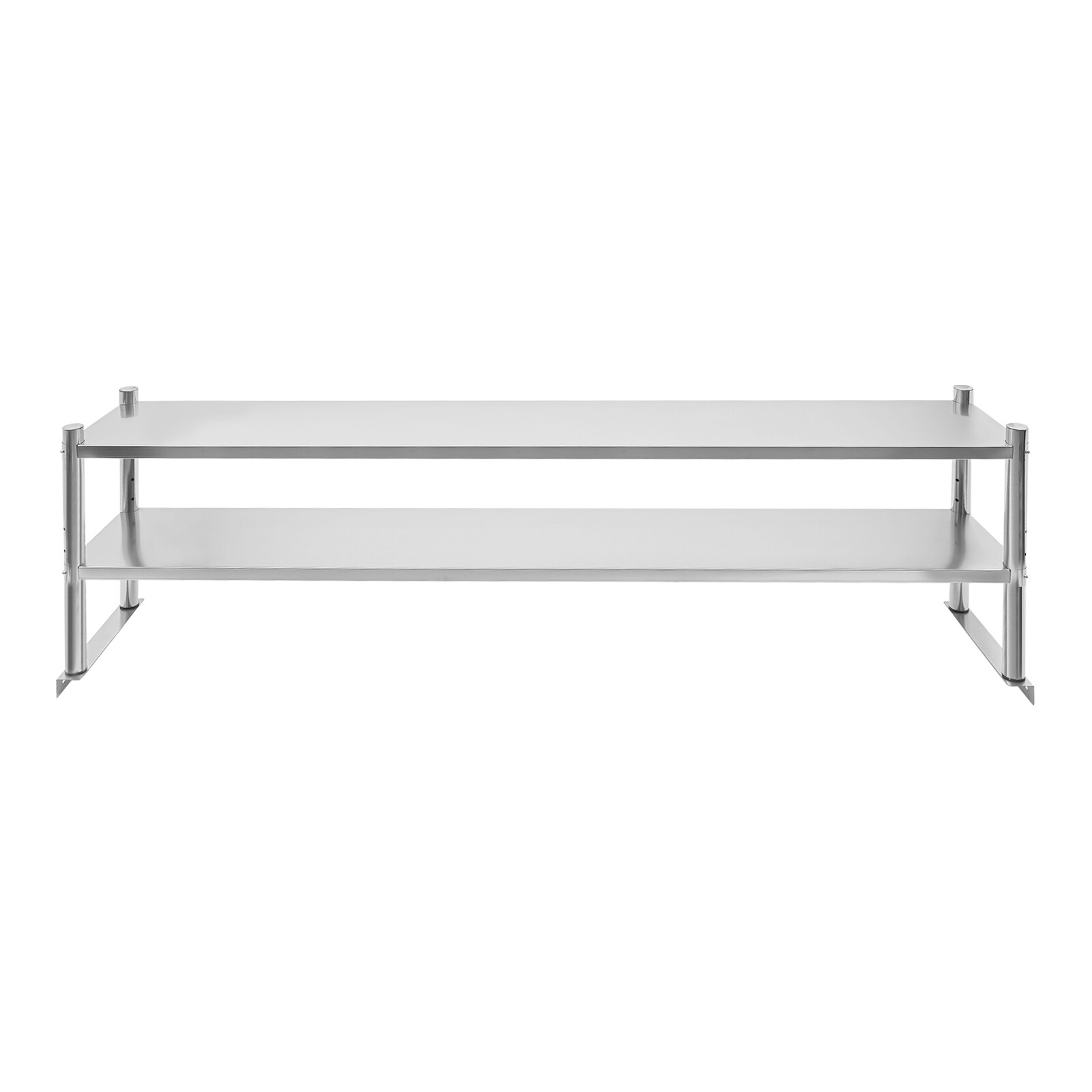 2 Tier 179 7 31 60cm 88lbs Stainless Steel Shelving Adjustable Shelf Storage US