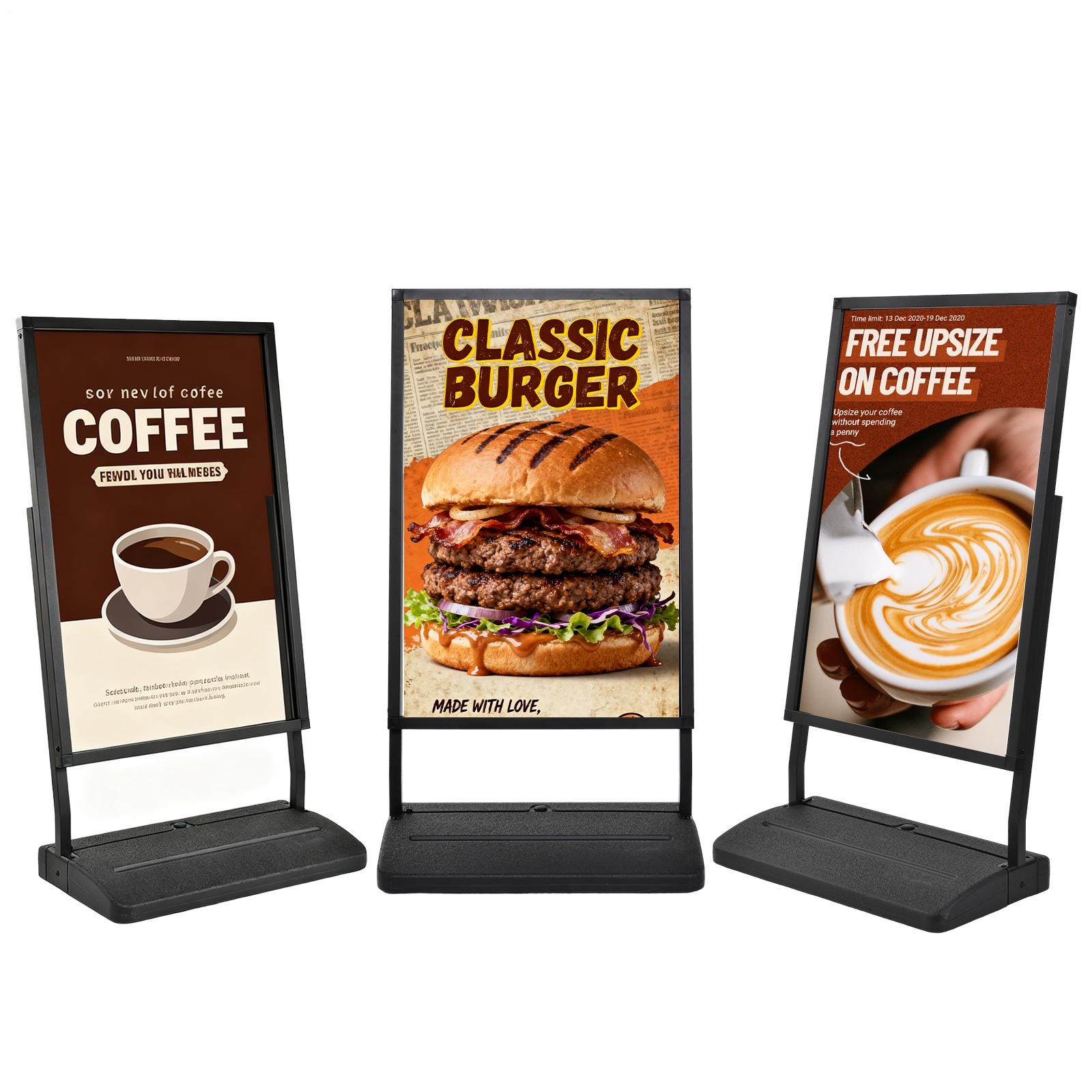 24″x36″ Single-Sided Floor Standing Board Sign Holder w-Water Refilled Base