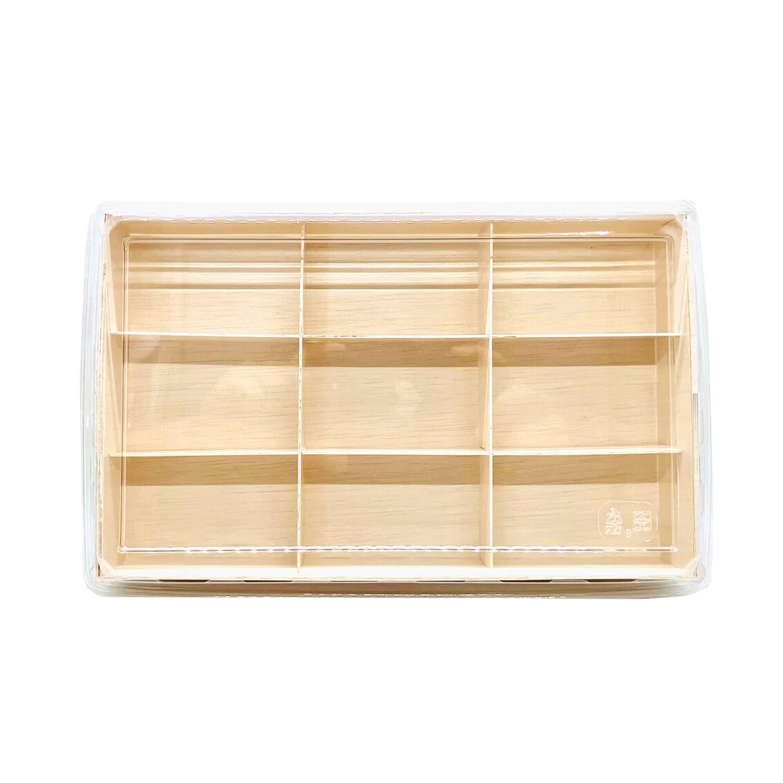 WBRT-229 – 11.5» x7″x2″ 9 Compartments Wooden Box with Plastic Lids
