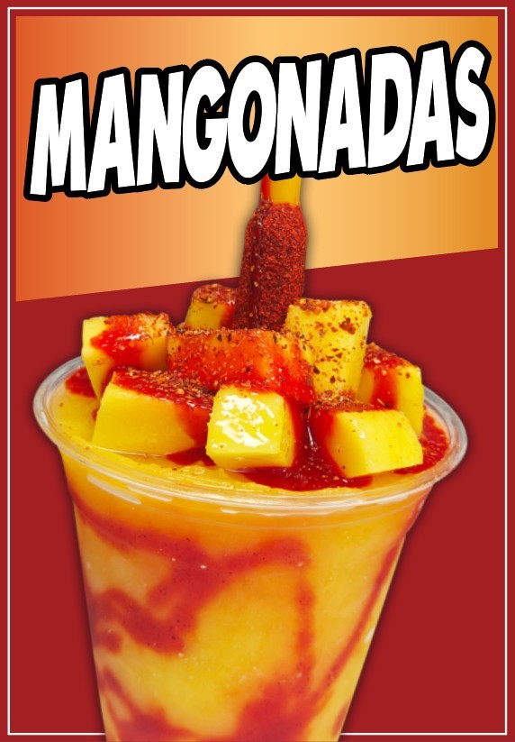 Mangonadas Decal Window Sticker Truck Concession Vinyl Restaurant Sign Fruit
