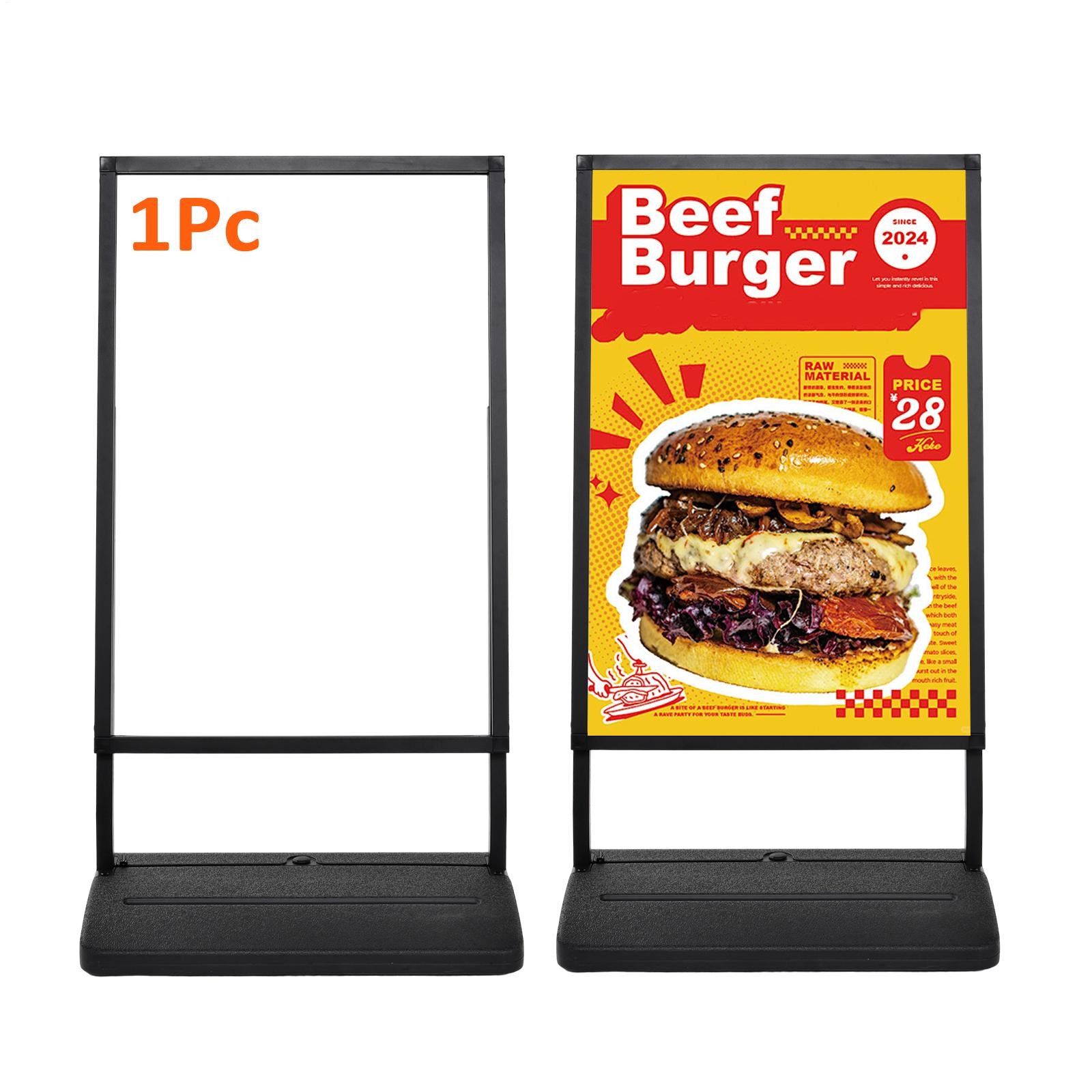 24″x36″ Single-Sided Floor Standing Board Sign Holder w-Water Refilled Base