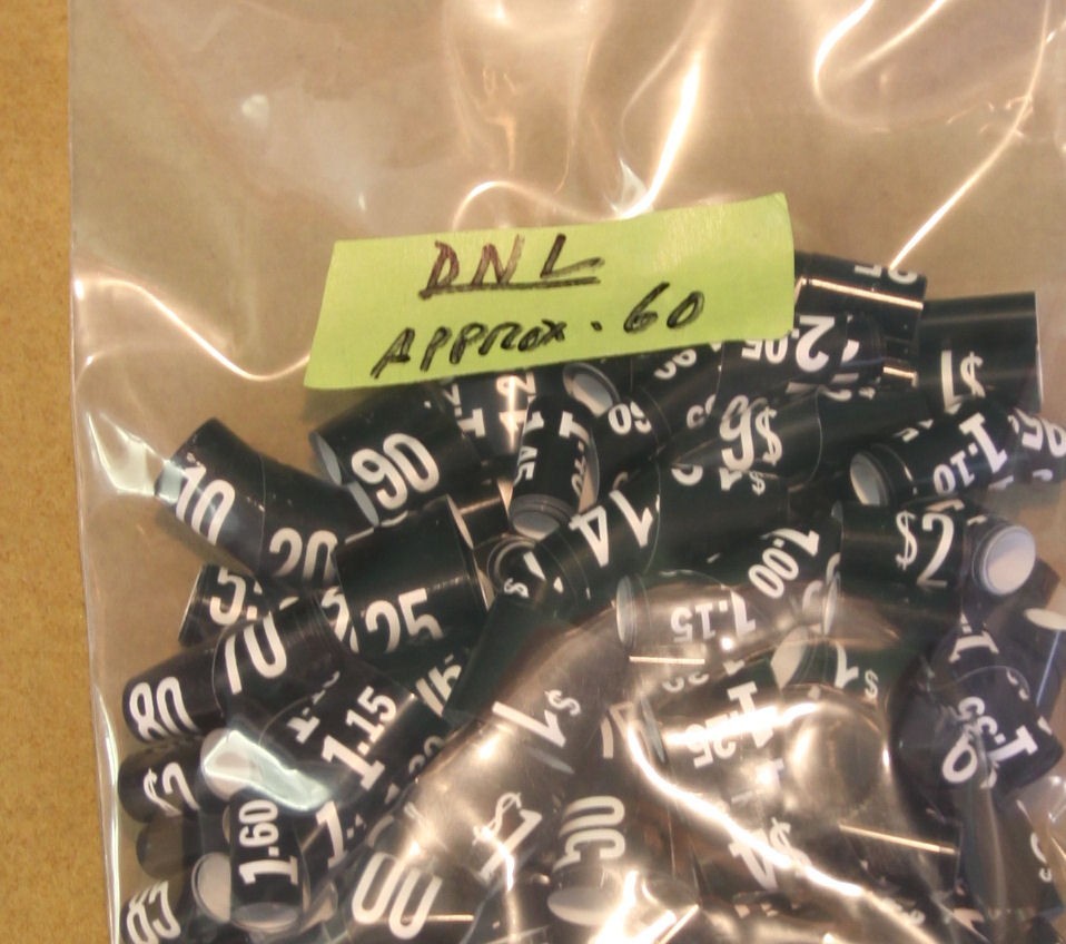 National snack vending machine price rolls lot – various prices on the rolls