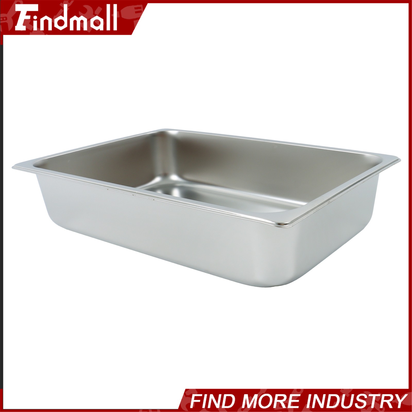 Findmall 4″ Deep Full Size Steam Table Pans w/ Lids 4 Pack Set Hotel Food Buffet
