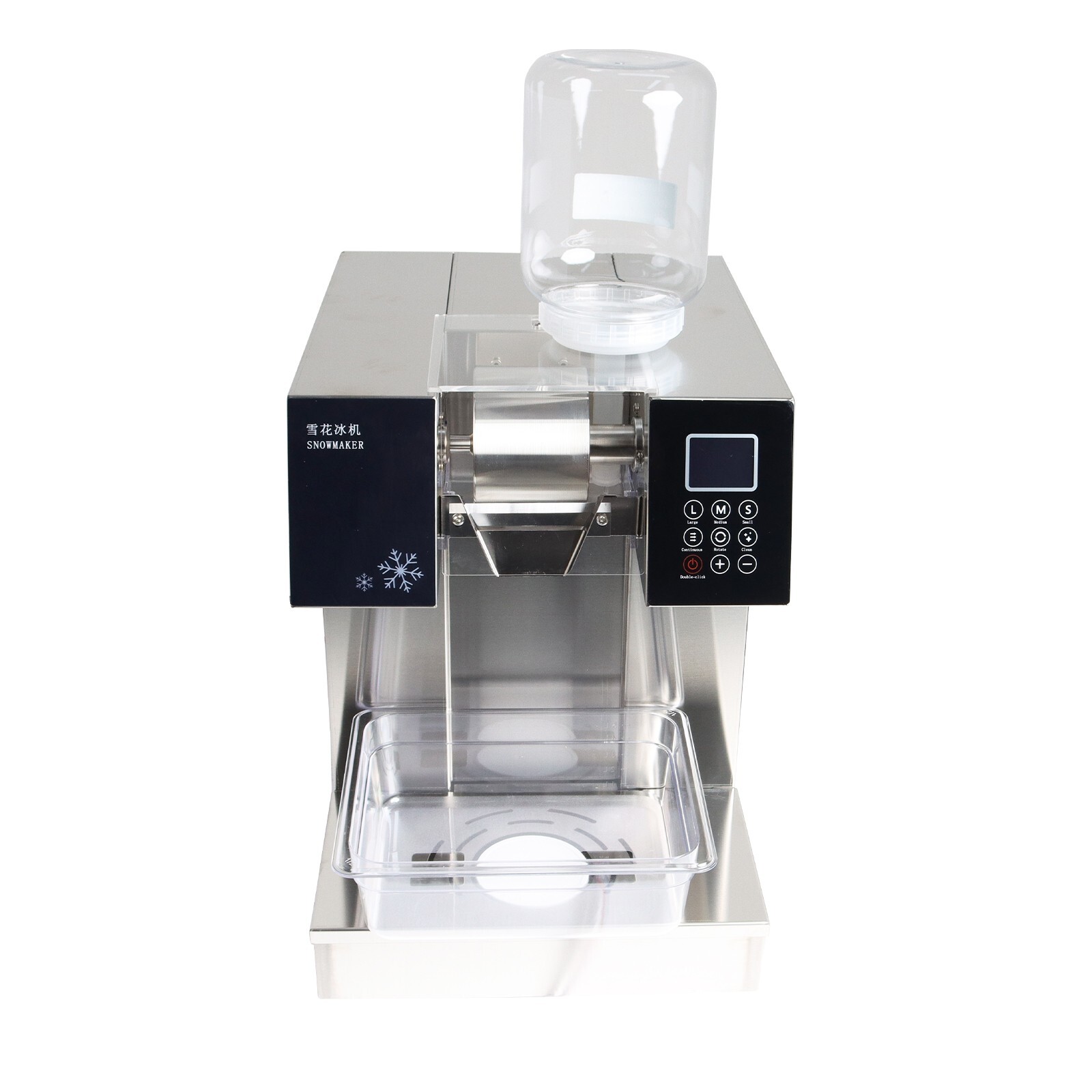 110V Water Cooled Snowflake Ice Machine,408bs/24H Snow Cone Shaved Maker