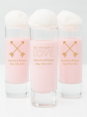 Personalized 2.5oz Tall Shot Glass Customizable Full Color Print – 84 pack