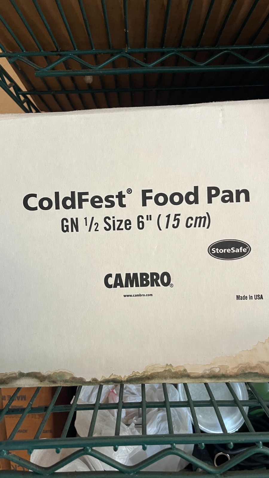 Cambro ColdFest 6″ 1/2 Size Cold Food Pan-white