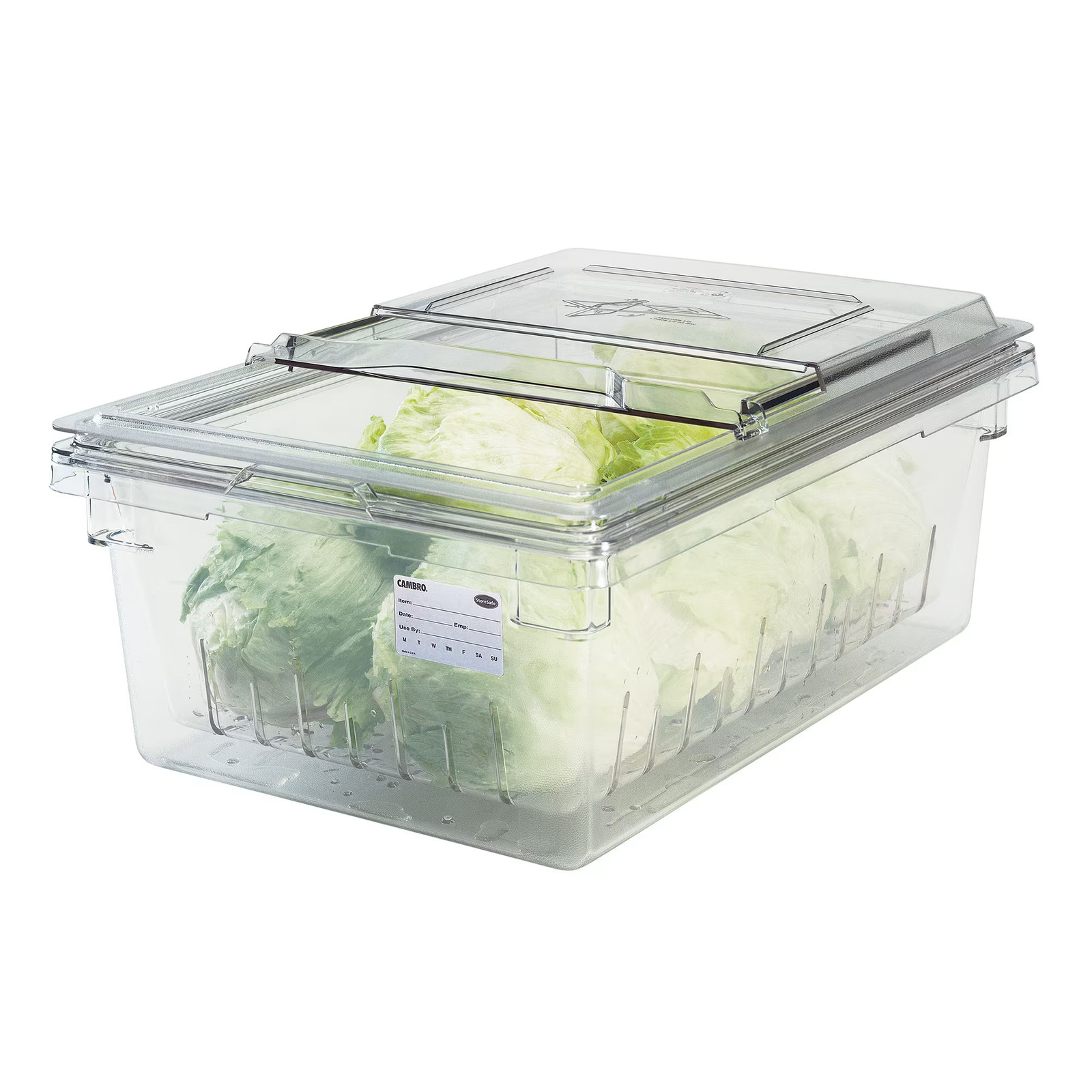 Cambro 1826CLRCW135 Camwear 18" x 26" x 5" Food Storage Box