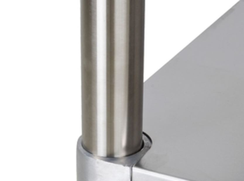 30″W x 120″L Stainless Steel Prep and Work Restaurant Table with Undershelf