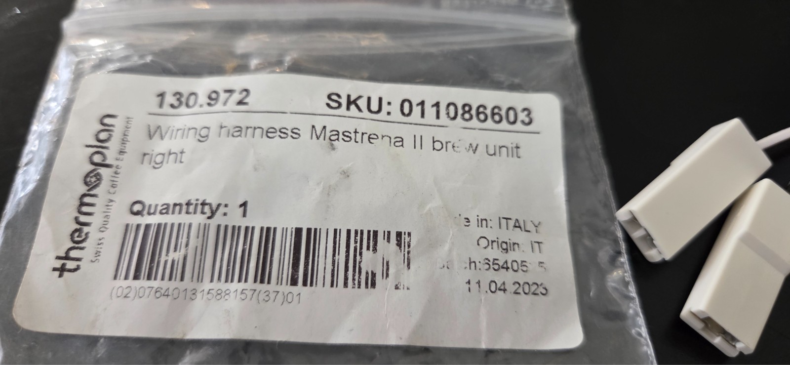 Thermoplan Wiring Harness Mastrena II Brew Unit Right 130.972 | 011086603
