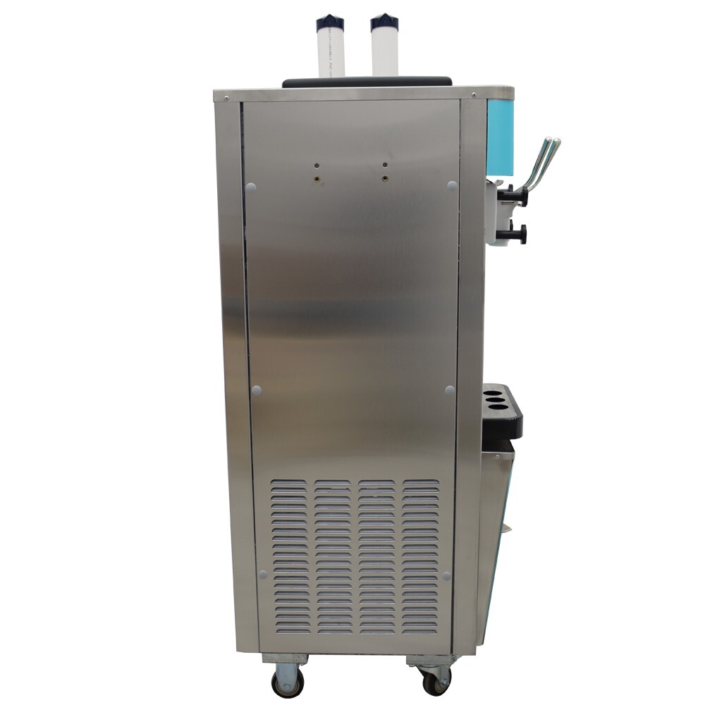 Movable 3 Head Soft Ice Cream Machine 20-30L/h Output 110V 1800W Easy to Clean