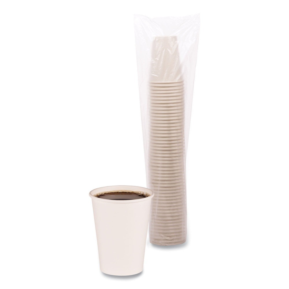 Boardwalk WHT12HCUP 12 oz Paper Hot Cups – White (50 Cp/Slv, 20 Slv/Ct) New