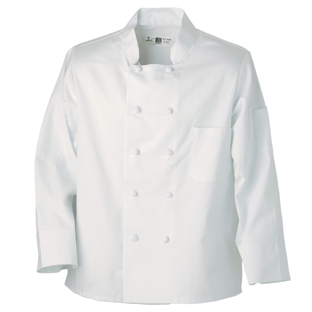 Chef Coats Black / White Breast Pocket Food Industry Kitchen Work Uniform
