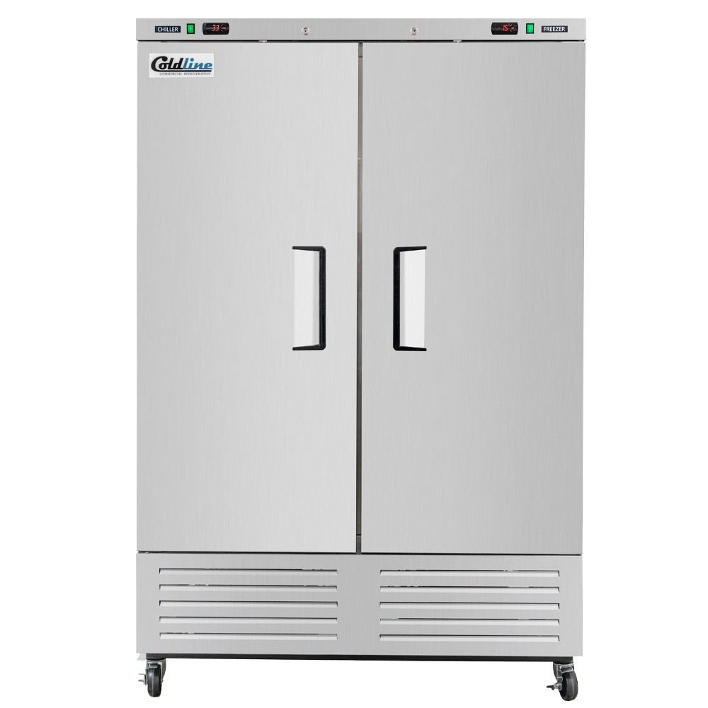 Coldline 54″ Reach-In Refrigerator Freezer Combo | Dual Temp 42 Cu. Ft. | 110V