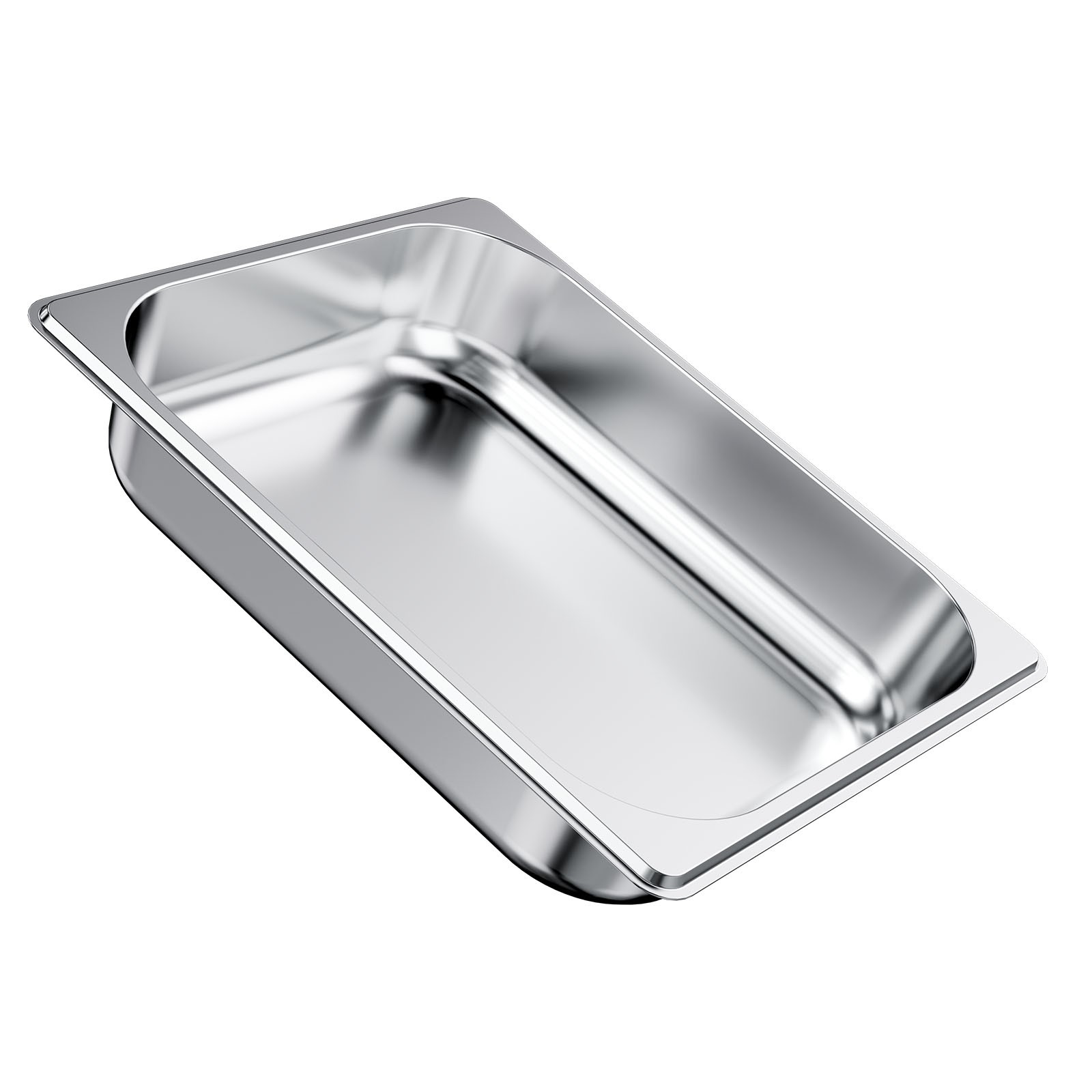 VEVOR 1/2 Size Hotel Pans Steam Table Pans 2.5 Inch Deep Stainless Steel 4 Pack