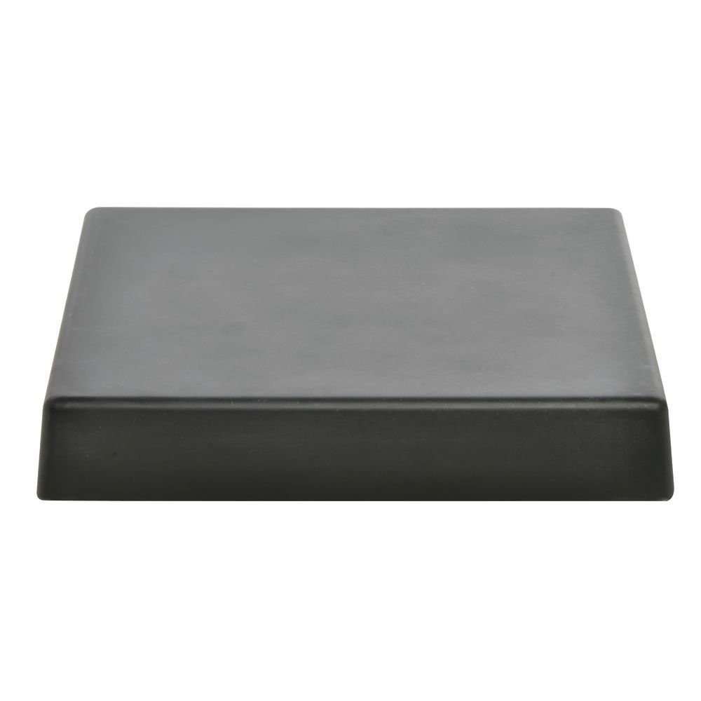 HUBERT Display Riser Black Melamine Bamboo Square – 12″ L x 12″ W x 2″ H