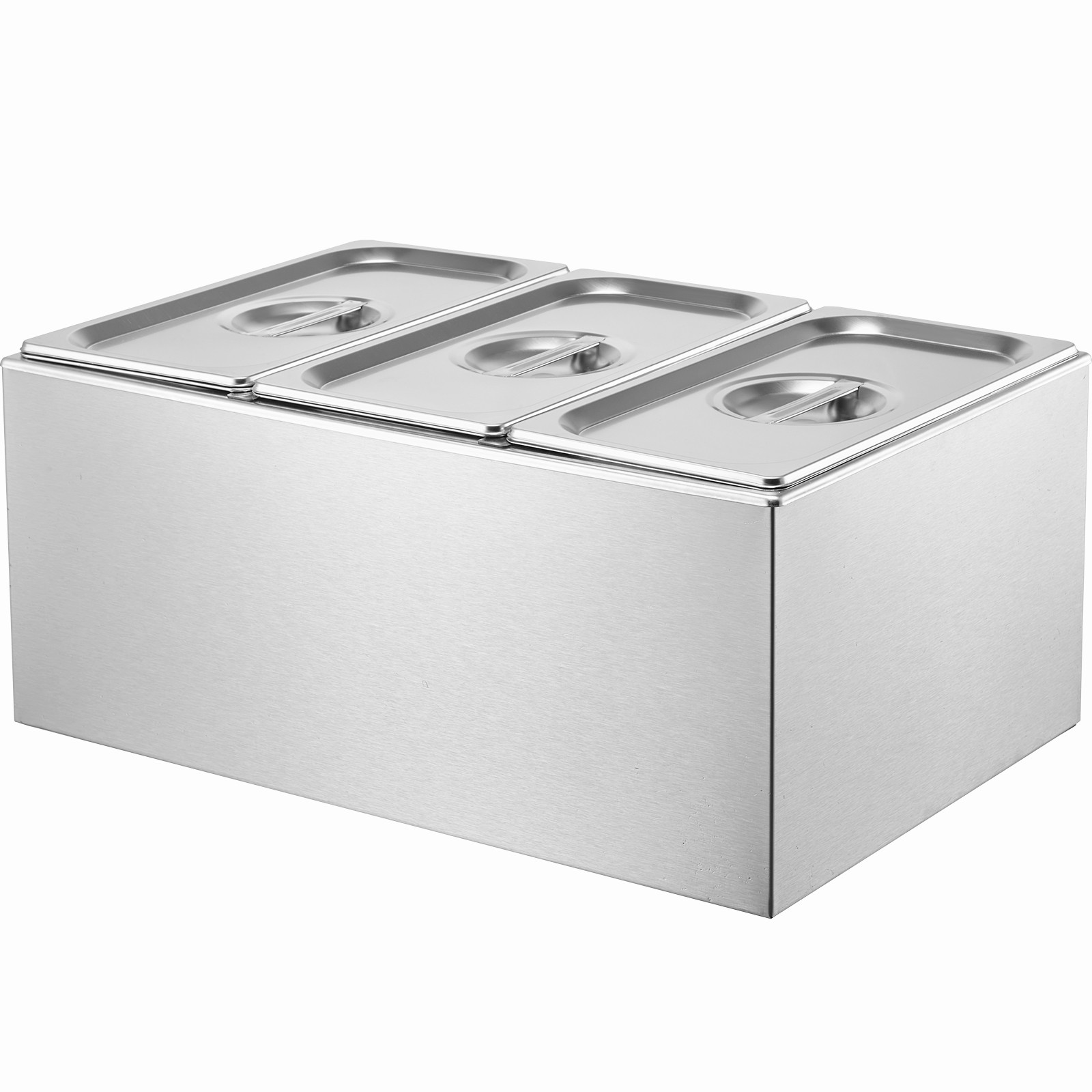 Commercial Electric Food Warmer 3-Pan Countertop Buffet 17.4QT Bain Marie
