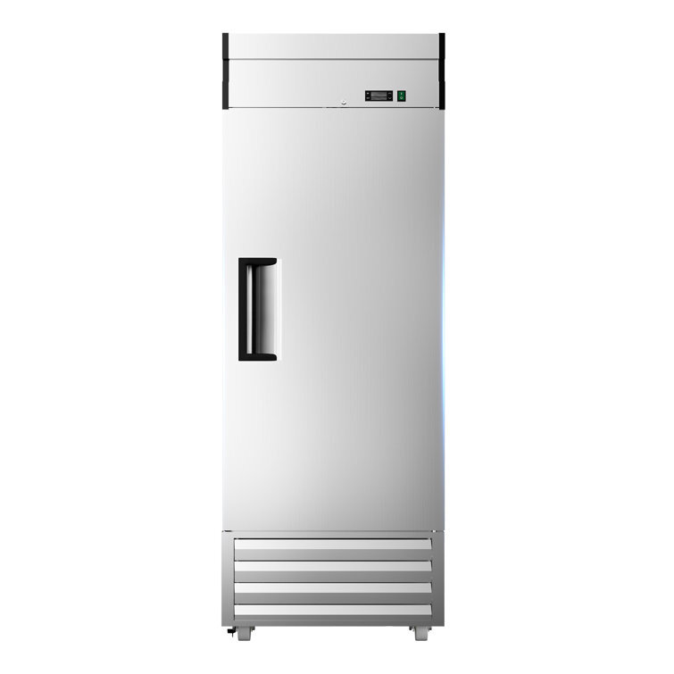 New Commercial Reach-In Refrigerator Cooler Solid Stainless Steel Door 23 Cu.ft