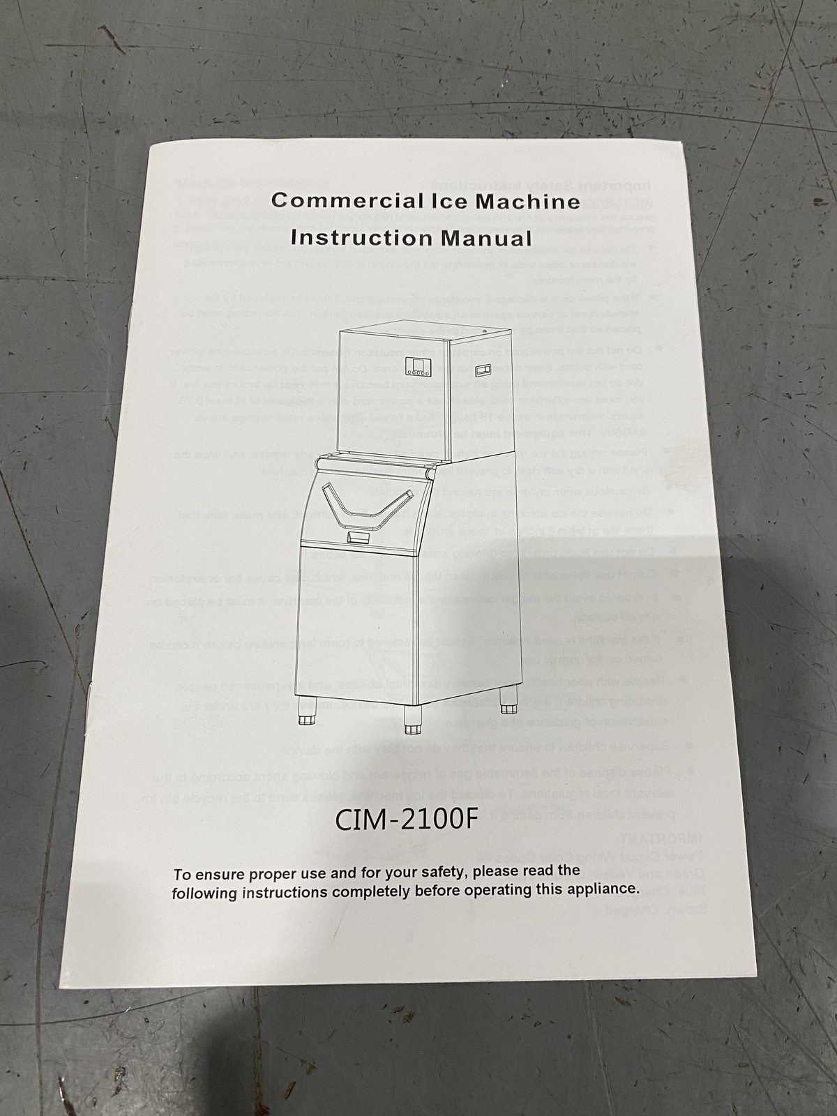 Air Cooled Ice Maker Head Assembly 115V 550lbs/24h CIM-2100F