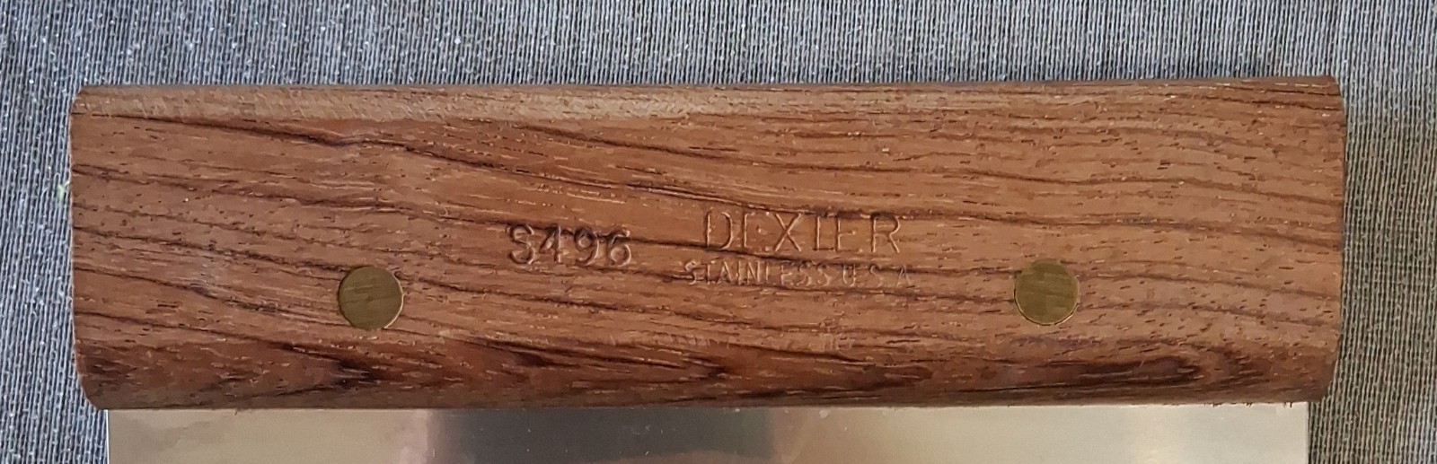 Vintage Dexter USA S496 Wood Handle Dough Cutter/Workshop Bench Scraper 6″X3″