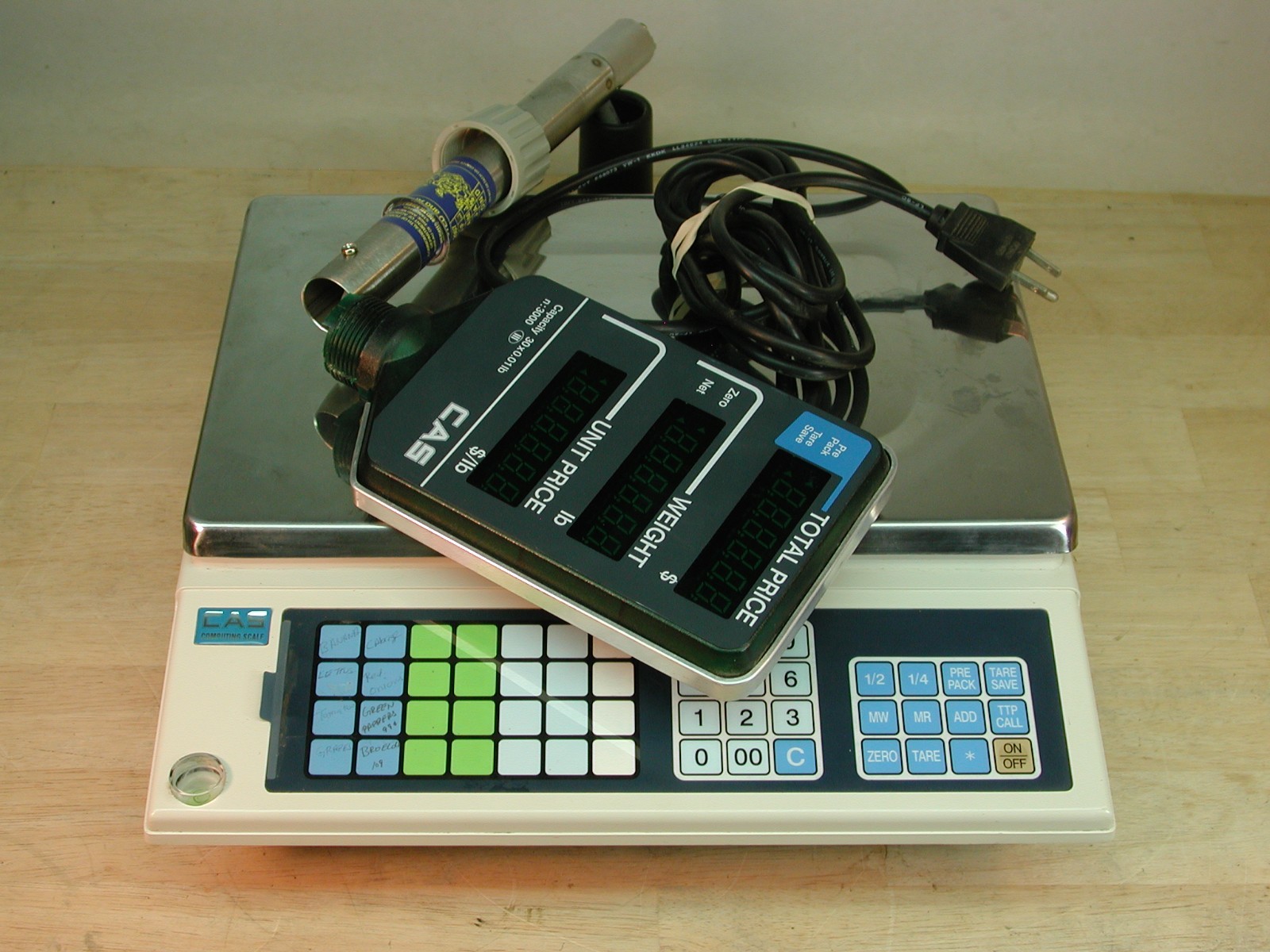 CAS model AP-1 – PRICE COMPUTING SCALE -30×0.01 lbs, 28 presets, customer dispay