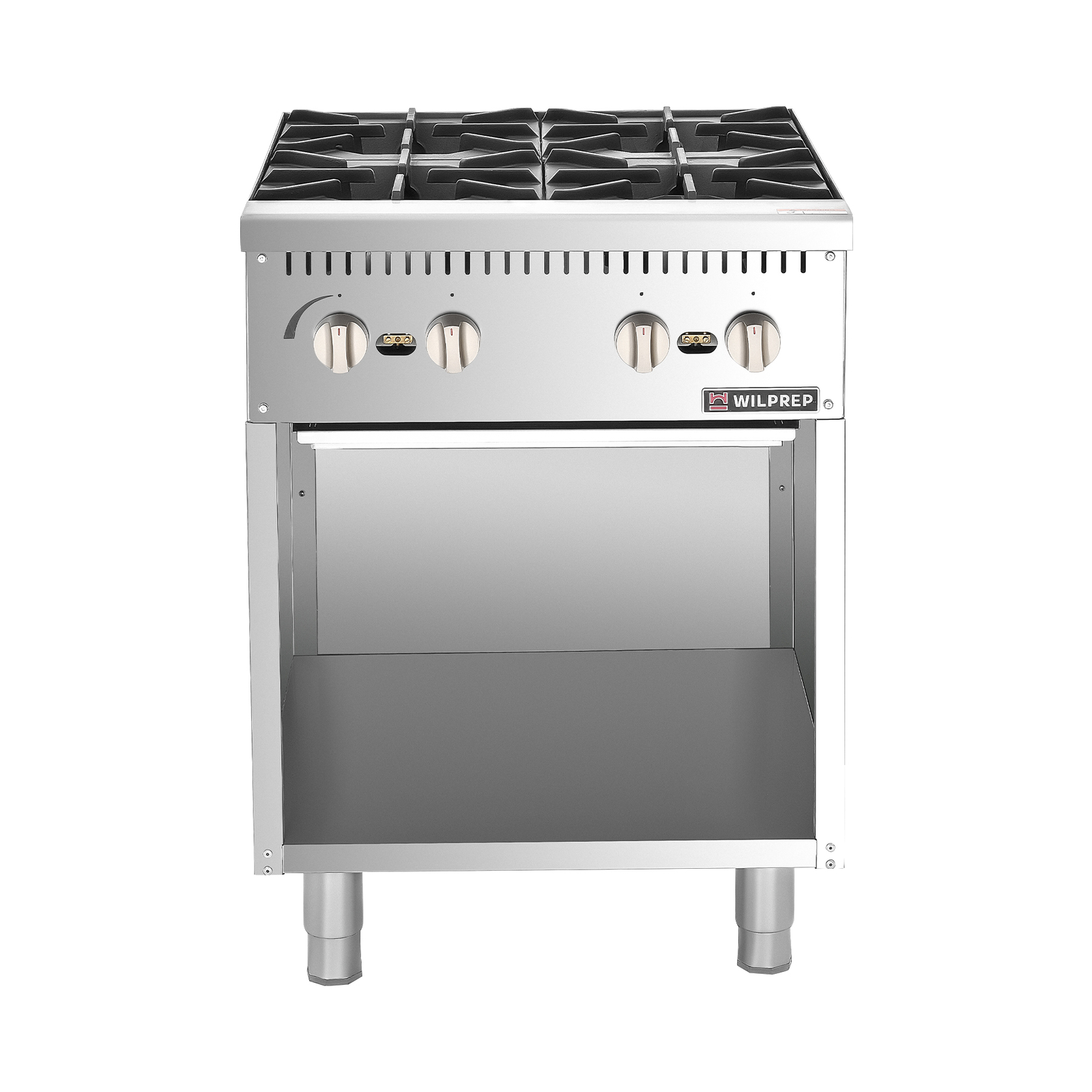 24″ 4 Burners Commercial Natural Gas Range Gas Stove 100000BTU W/Storage Base