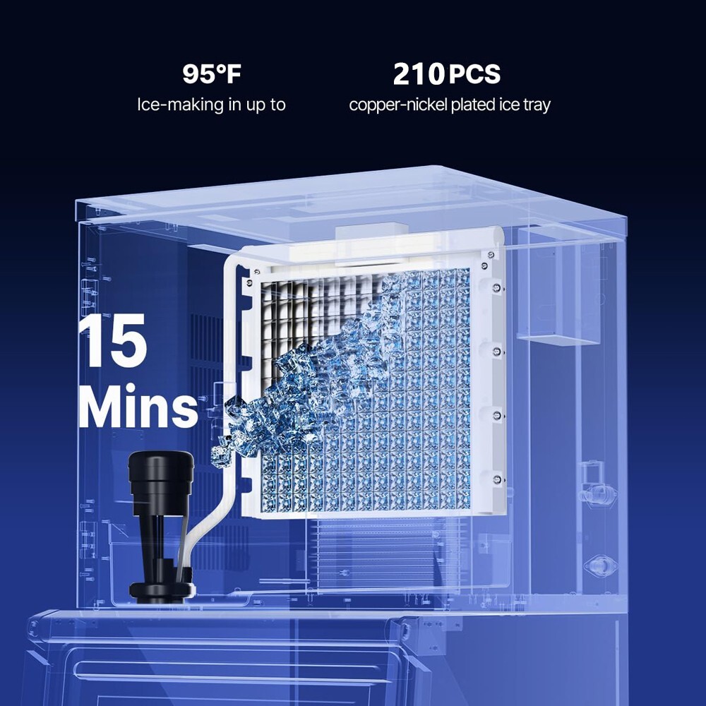 Commercial Ice Maker Machine-Head 550lbs/24h Industrial Ice Machine Self-Cleanin