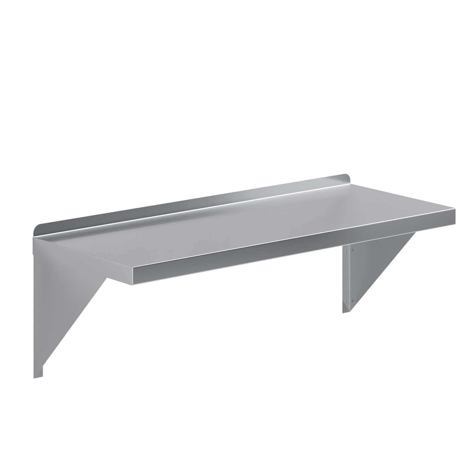 14 in. x 36 in. Stainless Steel Wall Shelf With Squared Edge