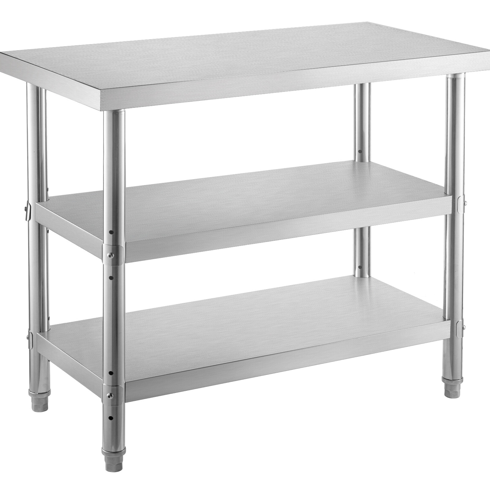 VEVOR Stainless Steel Work Prep Table 48″x14″ with Undershelf Commercial Kitchen