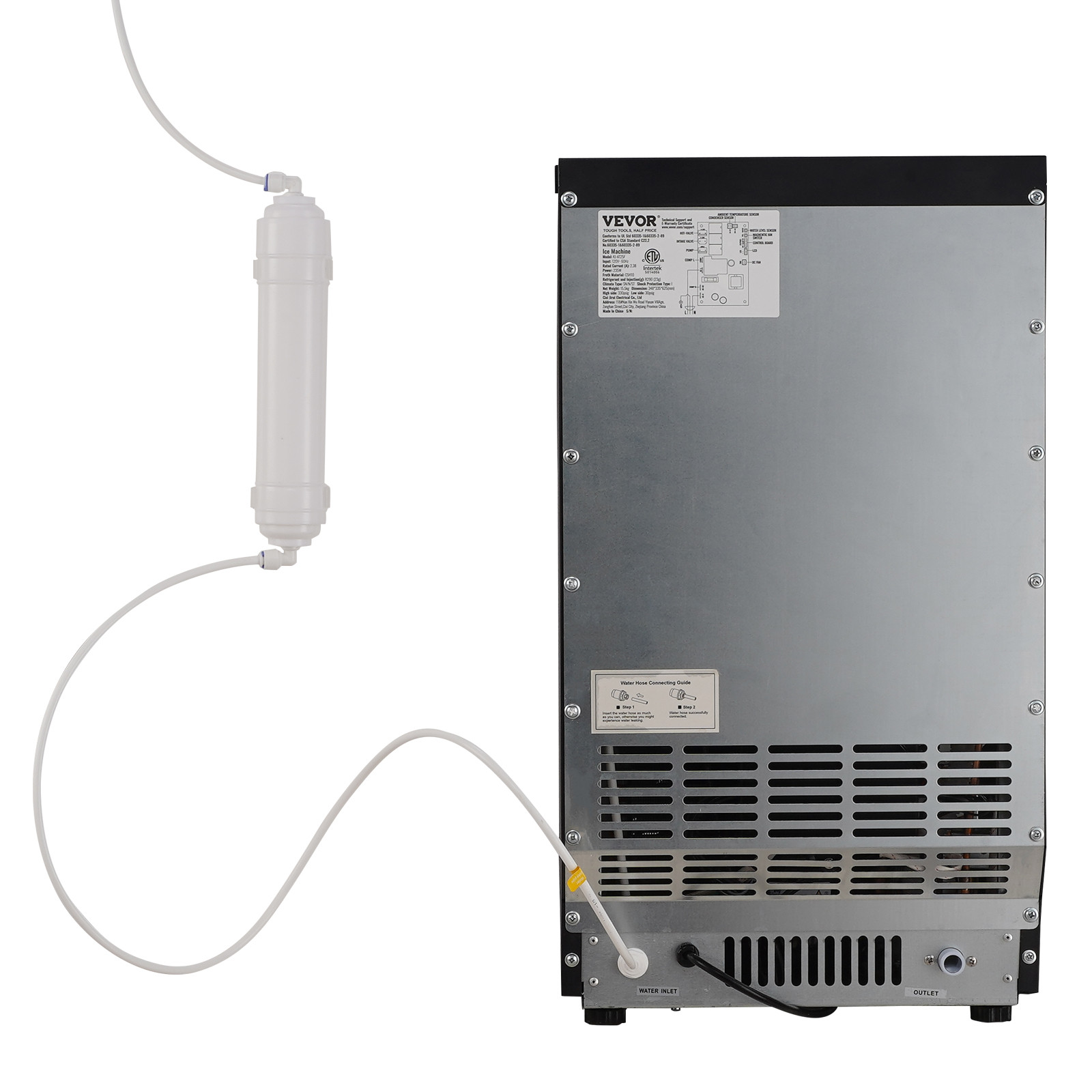 Commercial Ice Maker Freestanding Cabinet Machine 70lbs/24H 36 Ice Cubes
