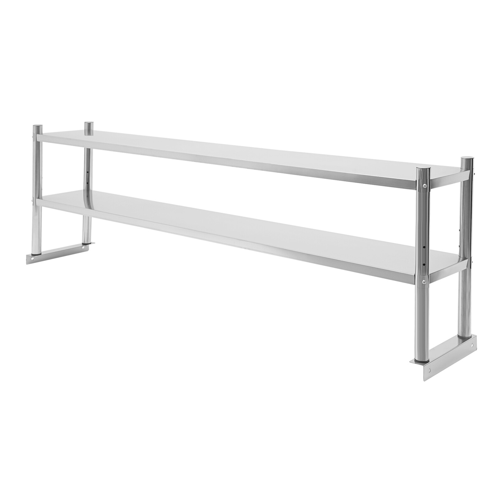 2 Tier 179 7 31 60cm 88lbs Stainless Steel Shelving Adjustable Shelf Storage US
