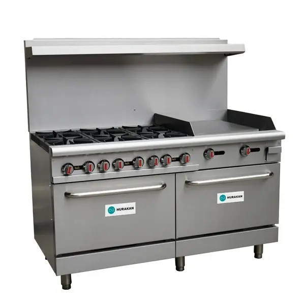 Hurakan HKN-XRFG60O6G24A 60» Gas Range, 6 burners, Griddle