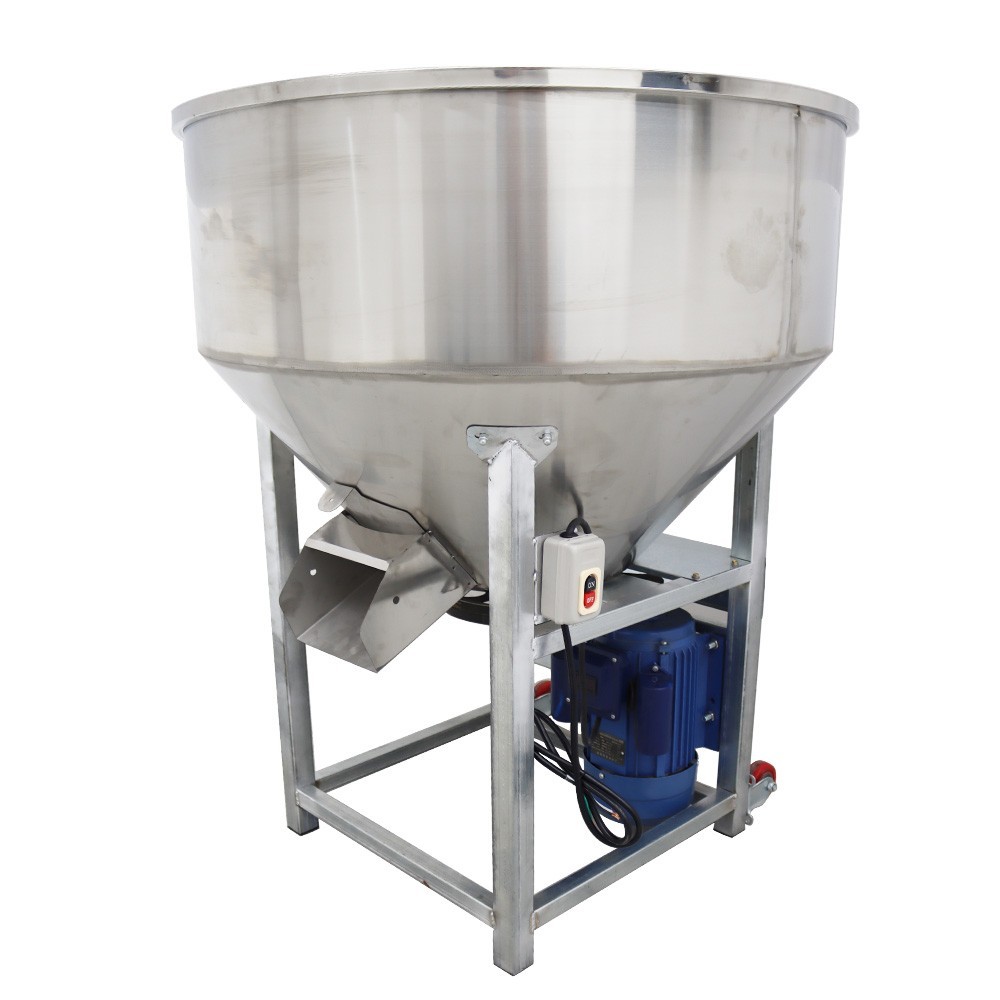Stainless Vertical Feed Mixer Drum Blender 440lbs Grain Seed Dry Wet Use 220V