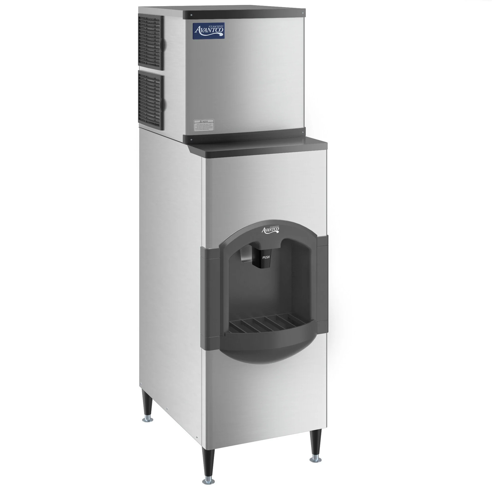 22″ Air Cooled Modular Half Cube Ice Machine with Ice Dispenser – 350 lb.