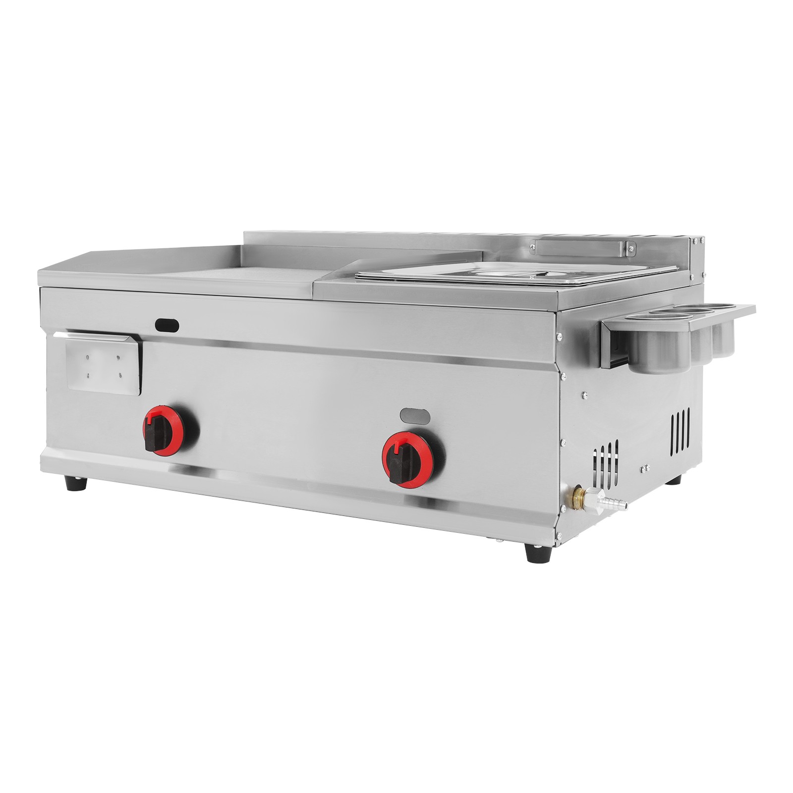 Commercial Deep Fryer 6L Countertop Gas Fryer Restaurant with Grill Griddle