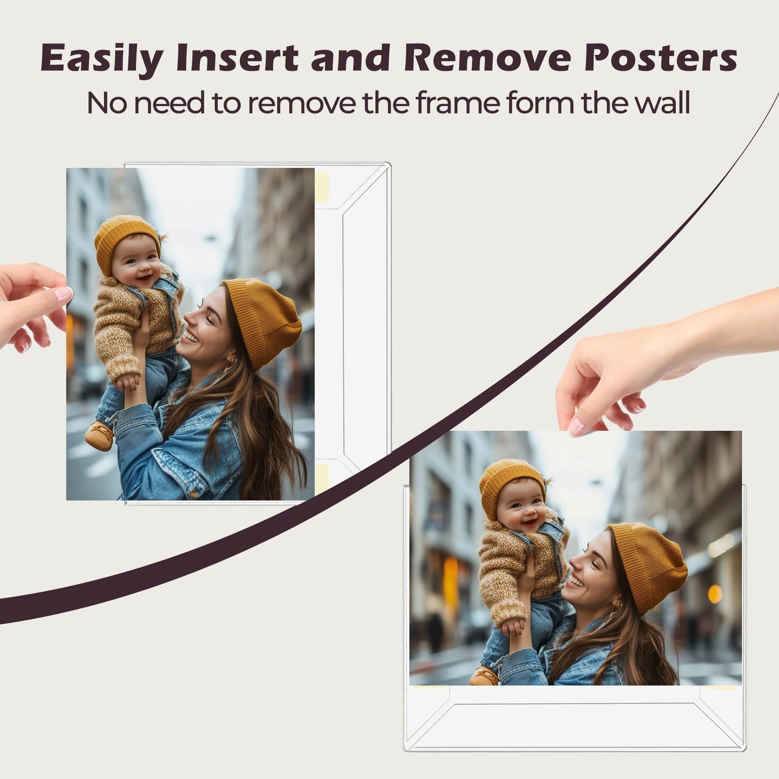 12 x 16 Acrylic Picture Frame, Horizontal/Vertical Clear Photo Frame for Wall…