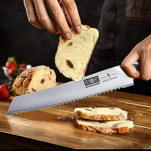 HOSHANHO Bread Knife 8 inch, Japanese High Carbon Stainless Steel 8″, Silver