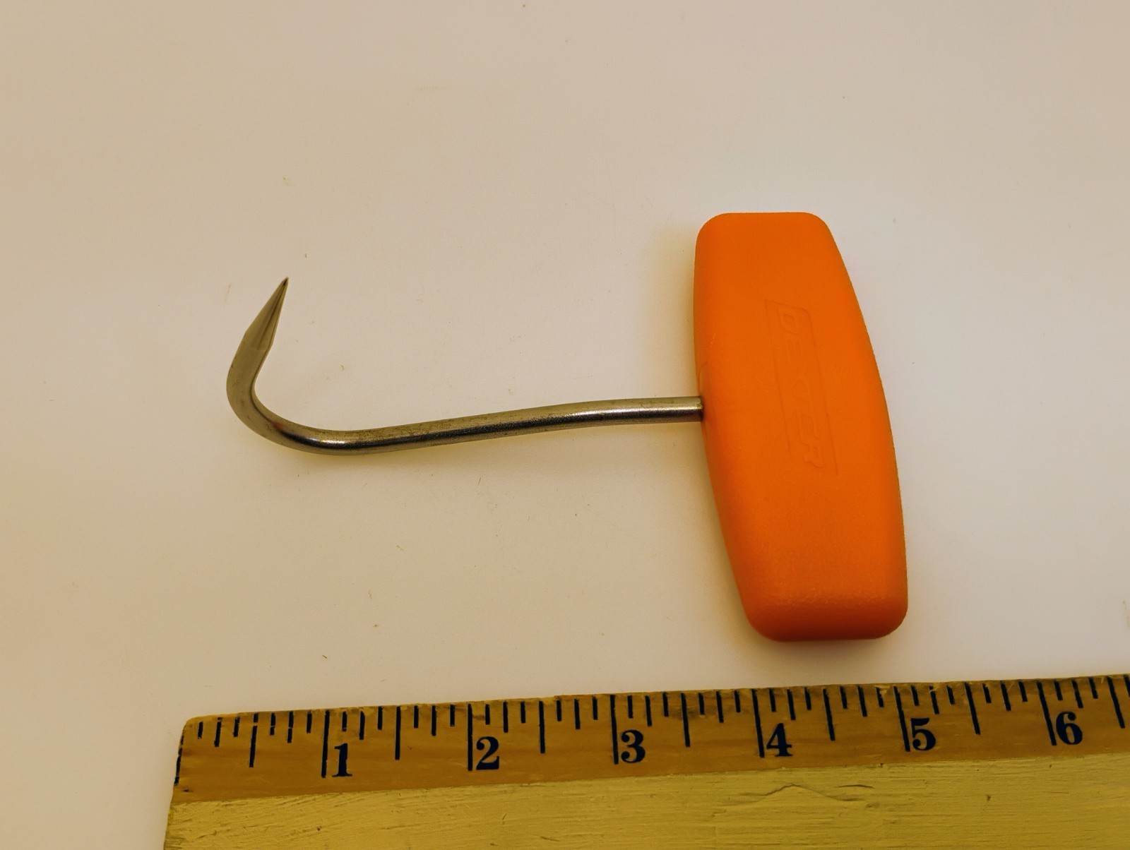 Dexter USA Centered Grip Orange Flat Handle Hook 3 3/8″ in hook 13/64 Dia T324