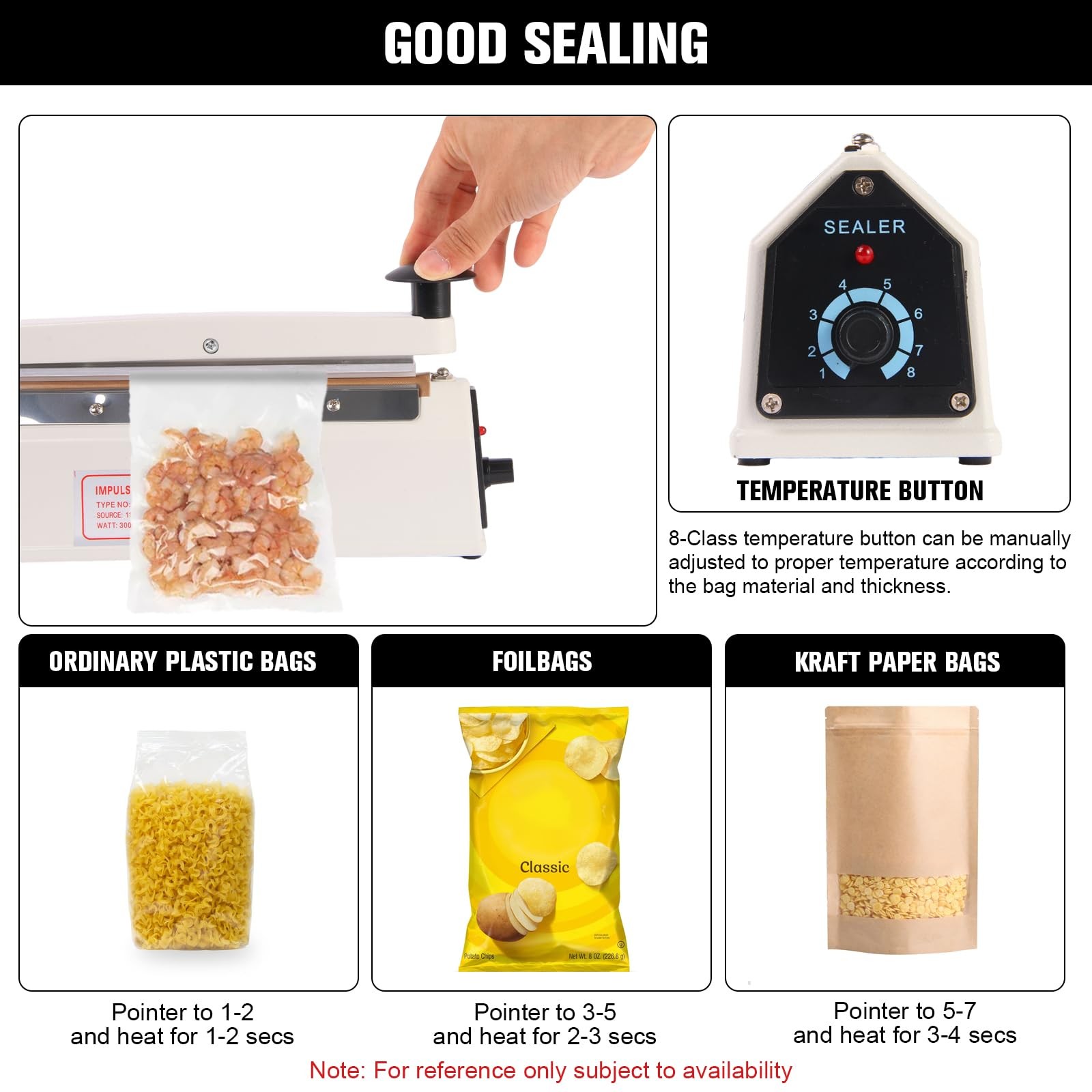 Syamzzms 8 Inch Commercial Impulse Bag Heat Sealer Machine Pfs-200