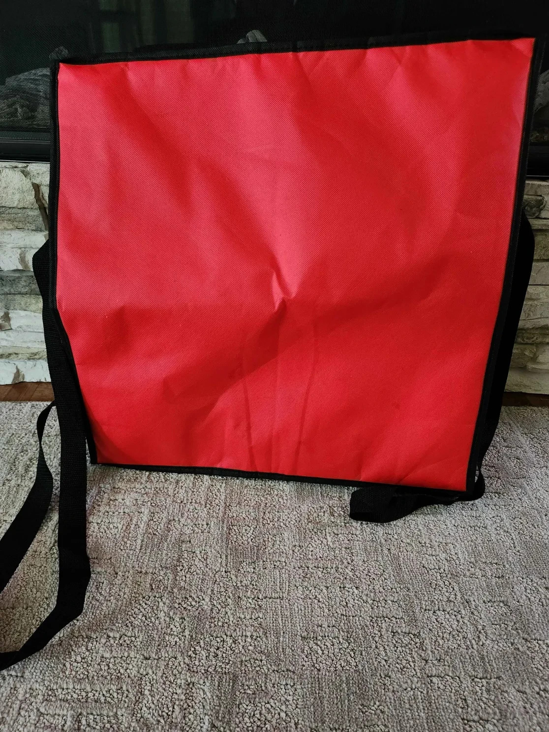 Unbranded Red Insulated Pizza Food Bag Carrier Great For Deliveries
